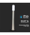 110cm LED havelampe med sensor - E27 fatning, IP44, rustfrit stål, PIR sensor, antracit grå