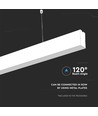 120cm 40W LED lineært pendel armatur - Samsung LED chip, hvid, 4000K, flicker free, inkl. wireophæng