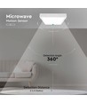 Vt-8624S LED loftlampe 24W - med mikrobølgesensor 4000K firkantet hvid ramme IP44