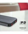10000 VT-10000 powerbank - 10000mAh, hurtigopladende, sort