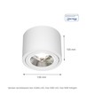 CHLOE AR111 loftslampe - Rund hvid, justerbar, GU10 AR111