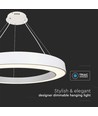 Vt-7793 LED hængelampe 90W - designer, TRIAC dæmpbar, 4000K, hvid