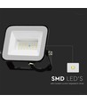 30W LED projektør, Samsung LED chip - IP65, sort, 3000K, PRO-Series, udendørs