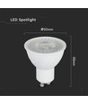 6W GU10 LED pære - 445lm, 38°, Samsung LED chip, erstatter 60W