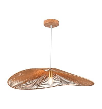 E27 Designer pendelophæng i reb - 1 meter, max 40W, IP20, Ø80cm, 2 års garanti