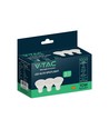 VT-271 Spotlight 10W GU10 - LED, plast, mælkehvidt dækglas, 4000K, 3 stk./pakke