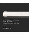 6x 40W komplet LED armatur - 120 cm, 3 års producentgaranti, 230V