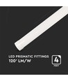 6x V-Tac 40W komplet LED armatur - 120 cm, 3 års producentgaranti, 230V
