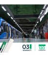 6x V-Tac 40W komplet LED armatur - 120 cm, 3 års producentgaranti, 230V