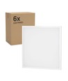 6x LED paneler 60x60 i ramme - Højde:28mm, 40W, til direkte montering