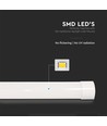 6x V-Tac 50W komplet LED armatur - 150 cm, 3 års producentgaranti, 230V
