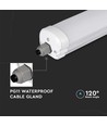 12 stk. V-Tac vandtæt 48W komplet LED armatur - 150 cm, 120lm/W, IP65, gennemfortrådet 230V