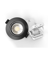 10x 7W lavprofil indbygningsspot RA96 - DimToWarm+CCT, Hul: Ø6,8 cm, Mål: Ø8,3 cm, sort kant, dæmpbar