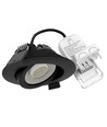 10x LEDlife DimToWarm+CCT RA96 sort indbygningsspot - Hul: Ø6,8 cm, Mål: Ø8,3 cm, 7W, hvid kant, dæmpbar, 230V