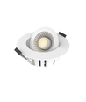 10x 7W Lavprofil indbygningsspot RA96 - Direkte i isolering, dæmpbar, Hul: Ø6,8 cm, Mål: Ø9,3 cm
