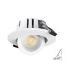 10x 7W Lavprofil indbygningsspot RA96 - Direkte i isolering, dæmpbar, Hul: Ø6,8 cm, Mål: Ø9,3 cm