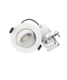 10x LEDlife DimToWarm+CCT RA96 hvid indbygningsspot - Roterbar, Hul: Ø6,8 cm, Mål: Ø8,3 cm, 7W, hvid kant, dæmpbar, 230V