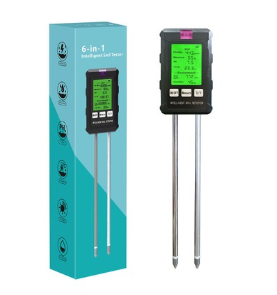 6 i 1 måler - Måling af pH, fugt, temperatur, lys, næring og luftfugtighed