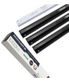 Sort Troldtekt LED Skinnesæt 3x60 cm - Planforsænket, Akustilight inkl. ledninger og driver