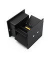 6 stk. 6W CUBIC PRO væglampe - IP65, sort, sløjfbar, justerbar, firkantet, op/ned, inde / ude, inkl. lyskilde