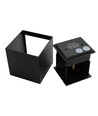 6W CUBIC PRO væglampe - IP65, sort, sløjfbar, justerbar, firkantet, op/ned, inde / ude, inkl. lyskilde