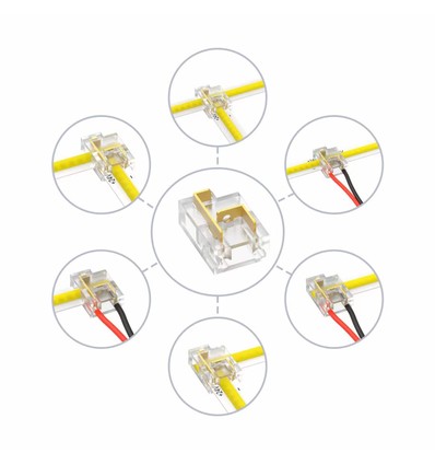 LED strip multi samler - 10mm, enkeltfarvet, IP20, 5V-24V