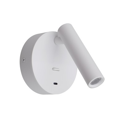 LEDlife hvid læselampe - 2,5W, RA90, til vægmontering