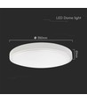 36W LED loftslampe - IP44, Ø35cm, Højde: 6,1cm, hvid kant