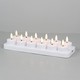 12-pak hvide LED fyrfadslys inkl. ladebase - Inkl. fjernb., timer