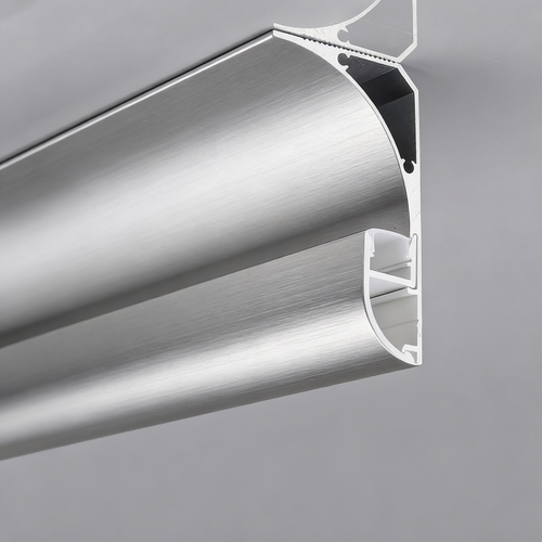 2m LED profil sæt til loftkant / stuk - Alu-farve, Indirekte lys, inkl. diffuser