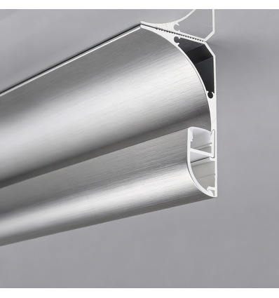 2m LED profil sæt til loftkant / stuk - Alu-farve, Indirekte lys, inkl. diffuser