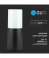 Vt-7616 havevægslampe GU10 - aluminiumshus, sort IP54