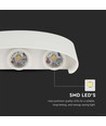 Vt-846 LED væglampe 5W - 4000K, sandet hvid