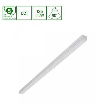 1203mm Allday Basic 40W - 3CCT, 230V, 90°, IP20, 42x37mm, hvid, pr, UGR19, loft, LED-armatur