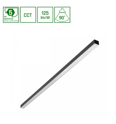 1503mm Allday Basic loftarmatur 50W - 3CCT, 230V, 90°, IP20, 42x37mm, sort, PR, UGR19, LED