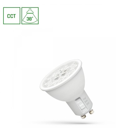 Spectrum LED 3/5/7W GU10 - 230V, CCT, 38°, med linse