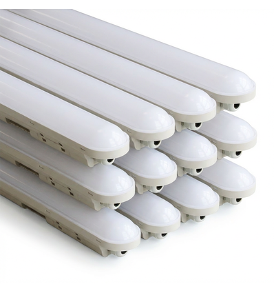 12 stk. Spectrum Limea Connect 36W LED armatur - 120cm, IP65 vandtæt, 147 lm/W, gennemfortrådet, 230V