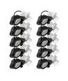 10x 7W lavprofil indbygningsspot RA96 - DimToWarm+CCT, Hul: Ø6,8 cm, Mål: Ø8,3 cm, sort kant, dæmpbar