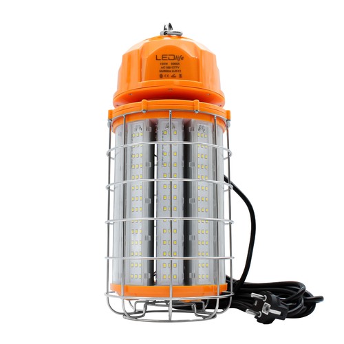 150W Arbejdslys LED med karabin og 5m ledning - 5000K, Schuko stik