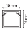 10 stk. 16x16 Kabelkanal med tape - Hvid, 16x16mm, Længde 2m