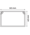10 stk. 60x40 Kabelkanal med tape - Hvid, 60x40mm, Længde 2m