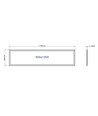 120x30 LED panel, 27W - 150 lm/W, hvid kant
