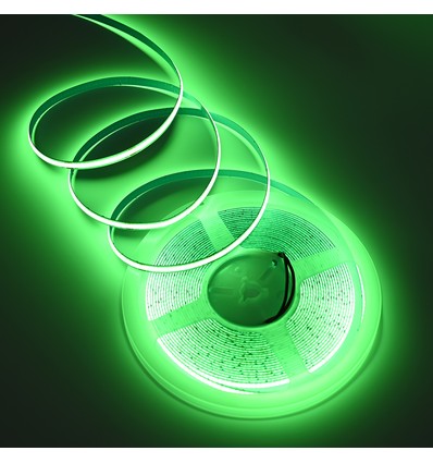 10m 9W/m Grøn COB-LED strip - 24V DC, IP20, 320 LED/m
