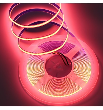 10m 9W/m Pink COB-LED strip - 24V DC, IP20, 320 LED/m