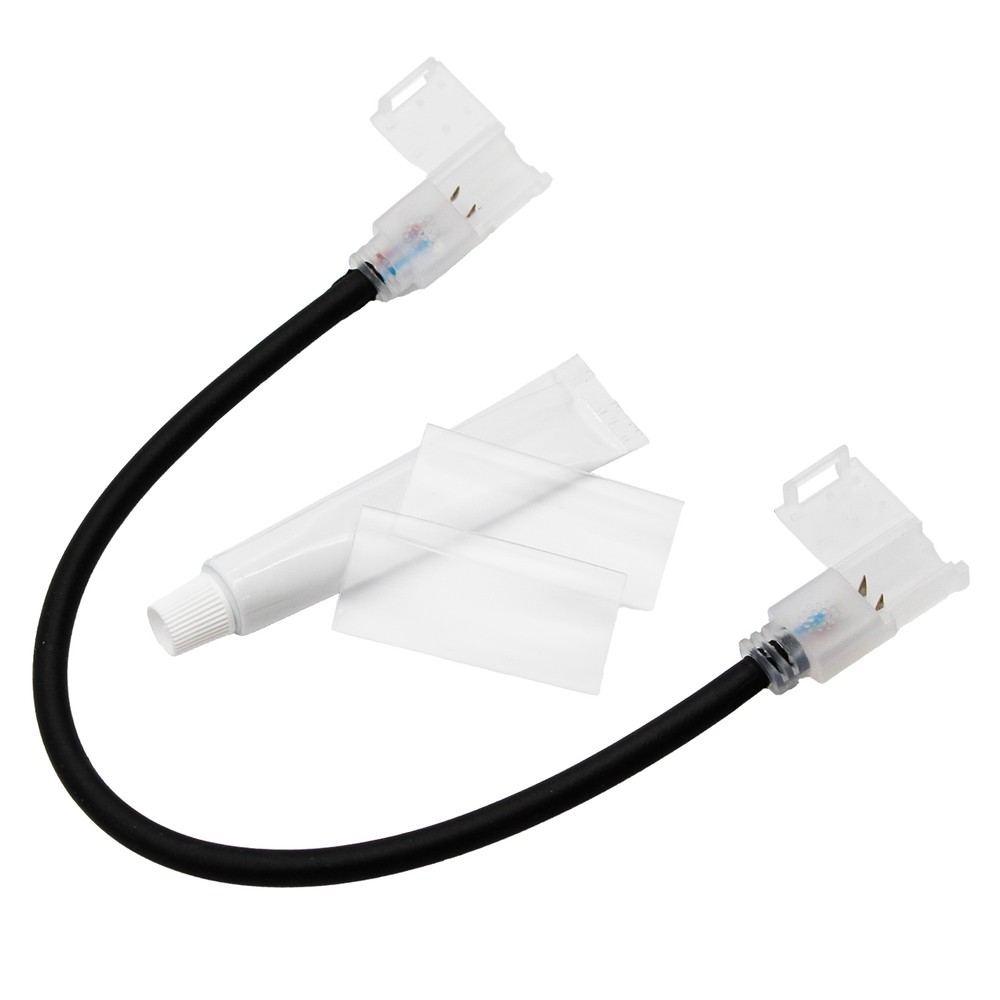 30 Cm Vandtæt Mellemstykke Til 230v Led Strip Slim Cob - Perfekt Til Hjørner, Stolper Mm., 230v - Ledlife