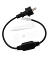 Vandtæt stik til 230V LED strip (Slim COB) - 50 cm, Inkl. endeprop, 230V