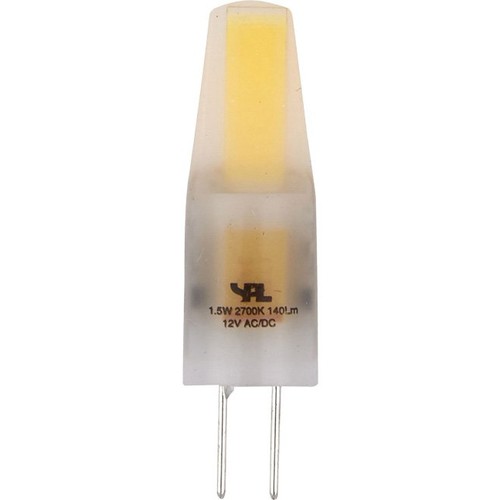 G4 1,5W dæmpbar LED pære, 12V - 140lm, COB, mat glas, varm hvid