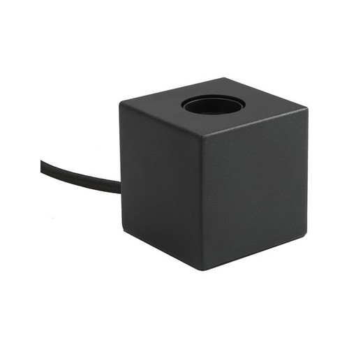 Cube E27 bordlampe - Satin sort, maks. 60W, uden lyskilde