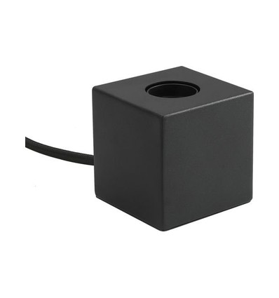 Cube E27 bordlampe - Satin sort, maks. 60W, uden lyskilde