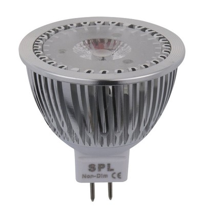 GU5.3 4W LED pære, 12V - 350lm, MR16, 2700K